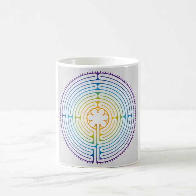 Mug Illustration du dédale de Chartres - Couleur arc-e (Centre)