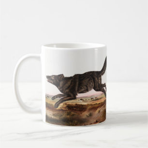 Mug Illustration du loup noir américain (Canis lupus)