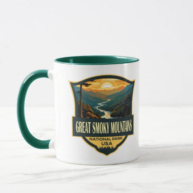 Mug Illustration du parc national des Great Smoky Moun (Gauche)