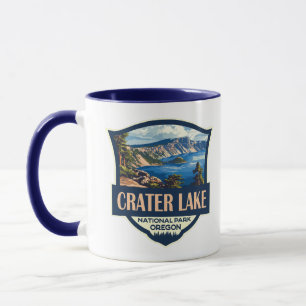 Mug Illustration du parc national du lac Crater Badge