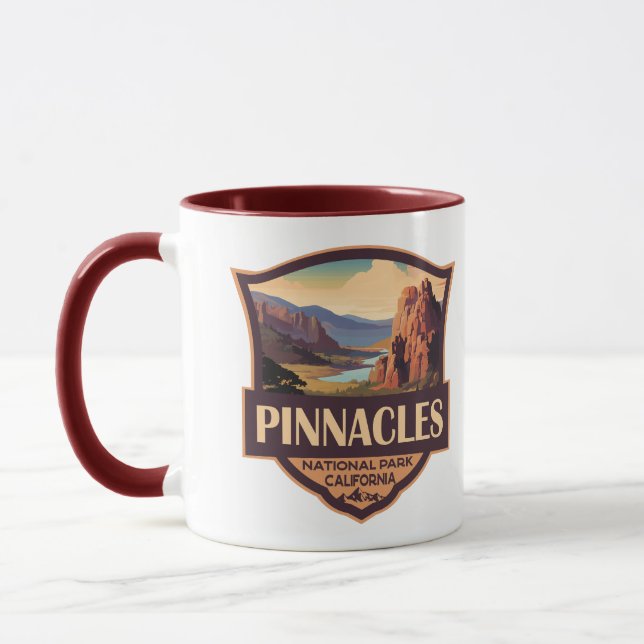 Mug Illustration du parc national Pinnacles Art de voy (Gauche)