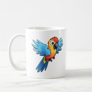 Mug Illustration du perroquet de dessin