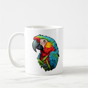 Mug Illustration du perroquet de dessin