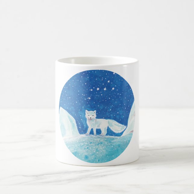 Mug Illustration du Petit Renard arctique (Vulpes lago (Centre)