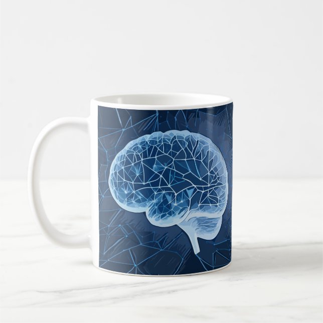 Mug Illustration du réseau cérébral - Réseau neuronal (Gauche)