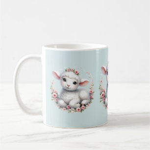 Mug Illustration d'un agneau mignon avec une couronne