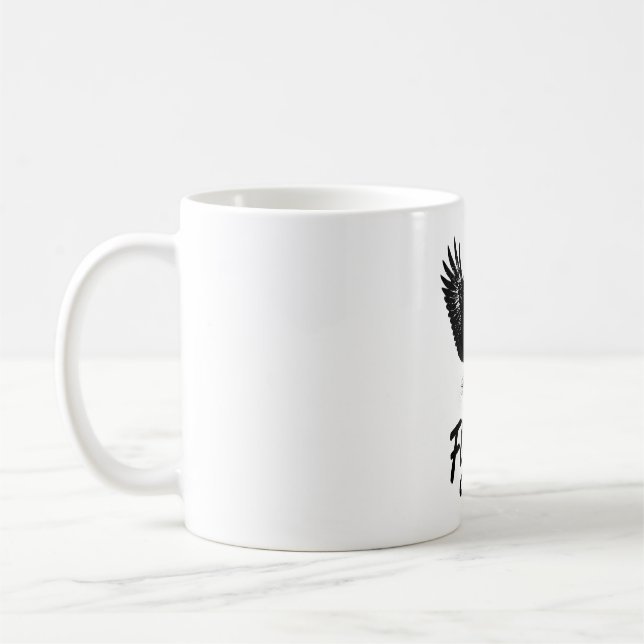 Mug Illustration d'un aigle haut vol (Gauche)