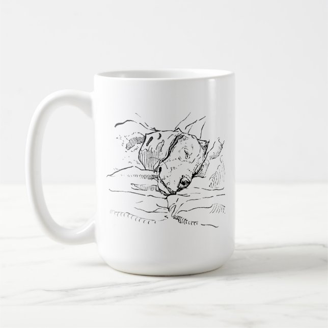 Mug Illustration d'un Amoureux de Beagle  (Gauche)