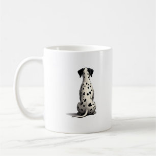 Mug Illustration d'un chien dalmatien vintage vu de de