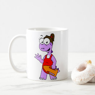 Mug Illustration D'Un Gardien À Vie Tyrannosaurus Rex.
