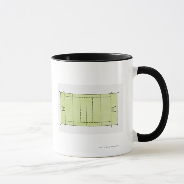 Mug Illustration d'un lancement de rugby (Droite)