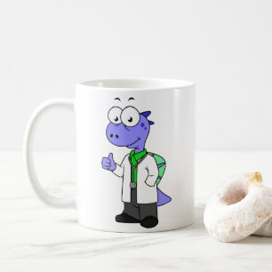 Mug Illustration D'Un Médecin Spinosaure.