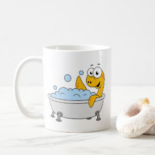 Mug Illustration D'Un Monstre De Loch Ness De Bain.