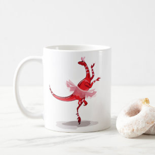 Mug Illustration D'Un Raptor Danseur Ballerina.