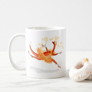 Mug Illustration D'Un Raptor Danseur Ballerina. 2