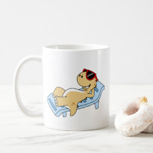 Mug Illustration D'Un Tyrannosaurus Rex Bain De Soleil