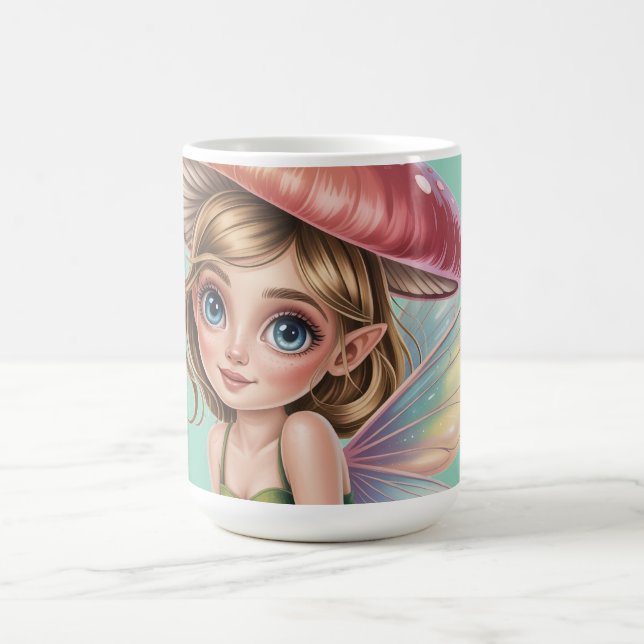 Mug Illustration d'une fée de la forêt avec un chapeau (Centre)