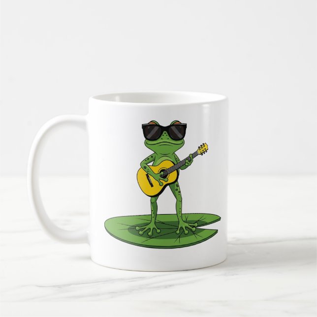 Mug Illustration d'une grenouille de dessin animé cool (Gauche)