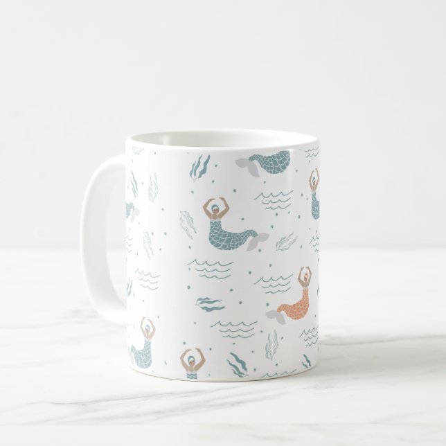 Mug Illustration d'une sirène de danse personnalisée (Devant gauche)