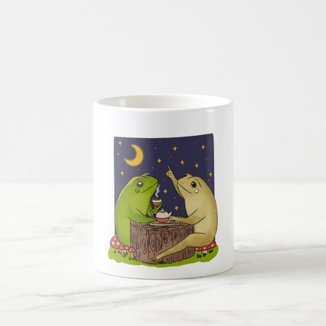 Mug Illustration d'une soirée théâtrale de grenouilles (Centre)