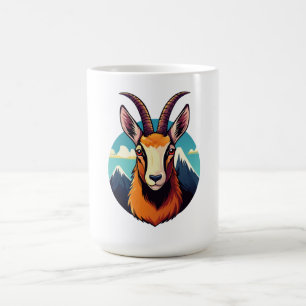 Mug Illustration d'une tête de chamois