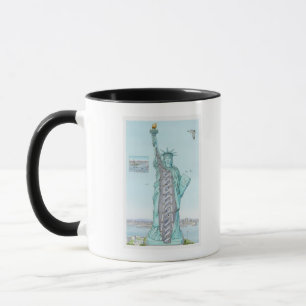 Mug Illustration en coupe de statue de la liberté