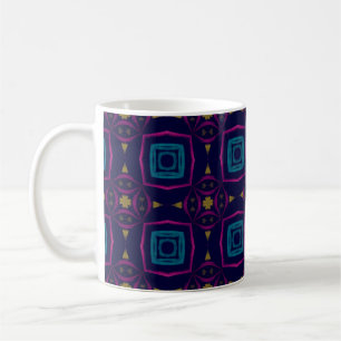Mug Illustration en mosaïque colorée. Orna géométrique