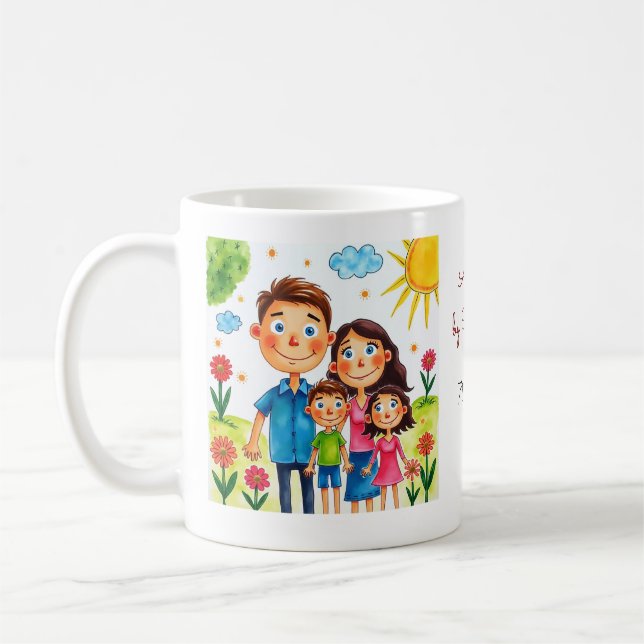 Mug illustration enfant personnalisée| enfants qui s'é (Gauche)
