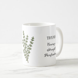 Mug Illustration et utilisations de l'herbe de thym
