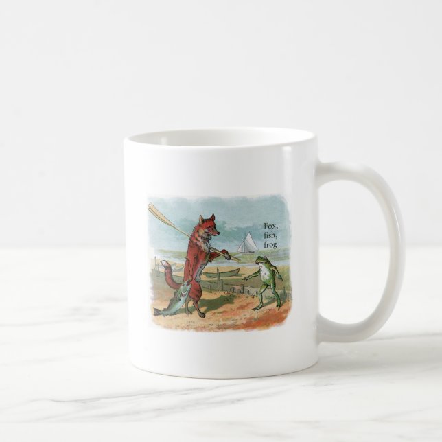 Mug Illustration fantaisiste de renard et de grenouill (Droite)