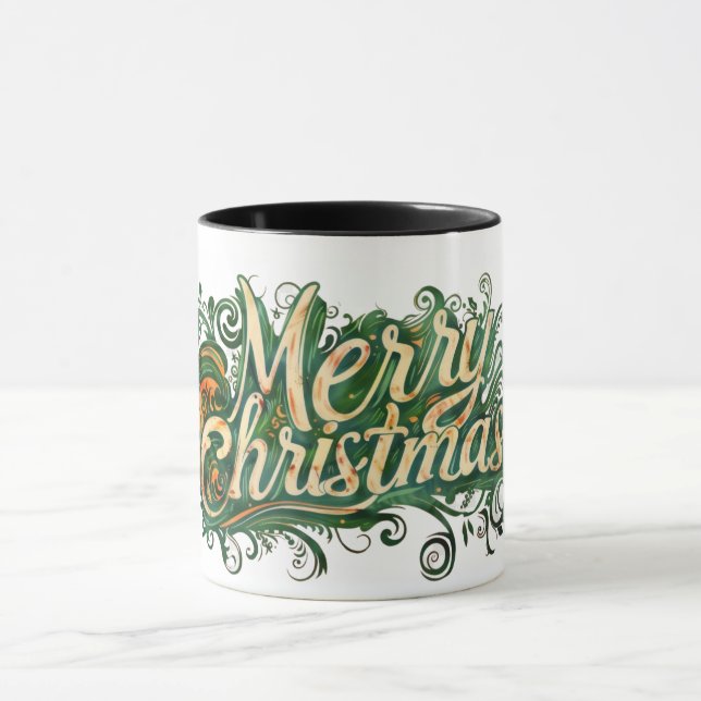 Mug Illustration Festive de Joyeux Noël (Centre)