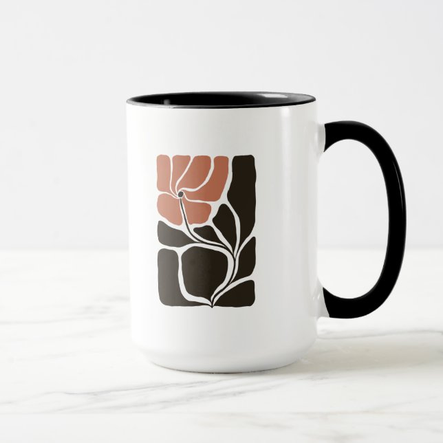Mug Illustration florale d'art (Droite)