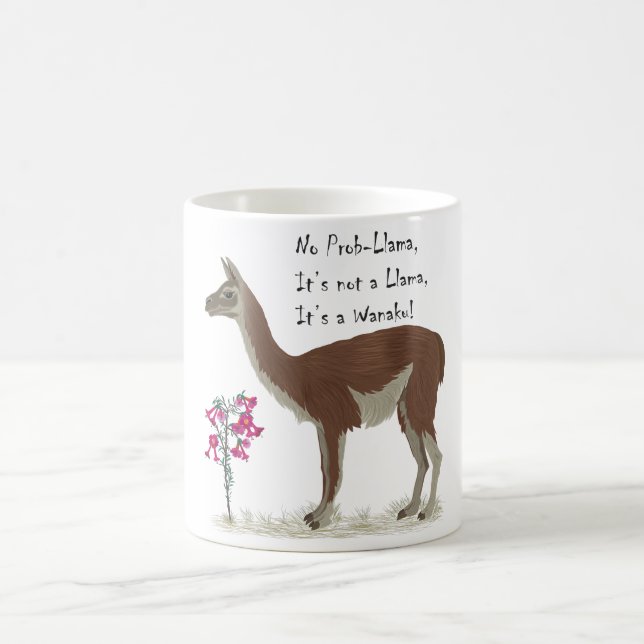 Mug Illustration florale de la lama pas de Prob-llama (Centre)