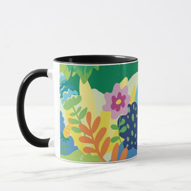 Mug Illustration florale tropicale, fleurs d'été  (Gauche)