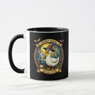 Mug Illustration graphique d'Halloween de l'oie effray