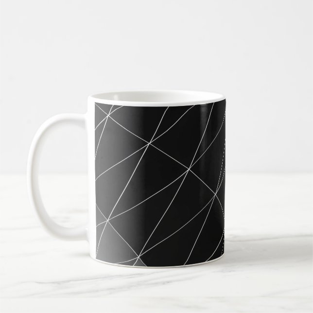 Mug Illustration graphique en noir et blanc (Gauche)