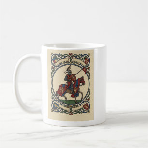 Mug Illustration héraldique d'un chevalier médiéval à