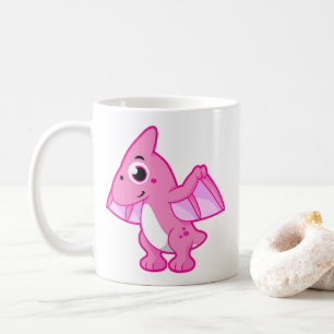 Mug Illustration Mignonne D'Un Pterodactyl.