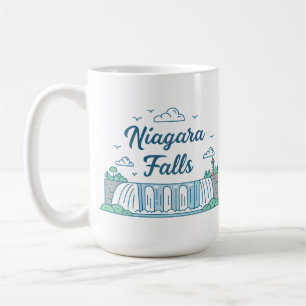 Mug Illustration minimaliste de style plat des chutes