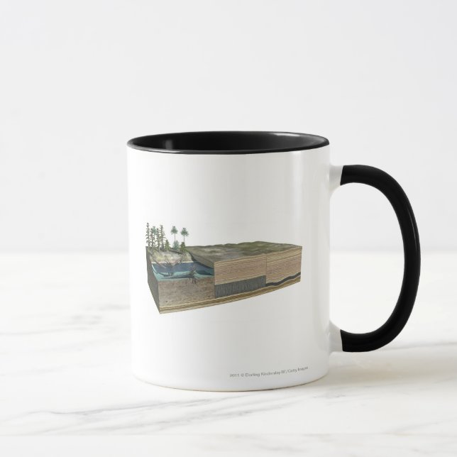 Mug Illustration montrant la formation du charbon (Droite)