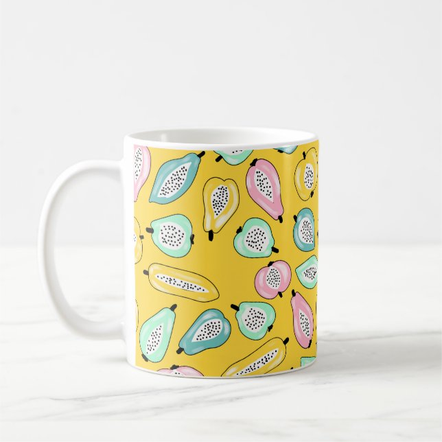 Mug Illustration motif d'impression de fruits tropicau (Gauche)