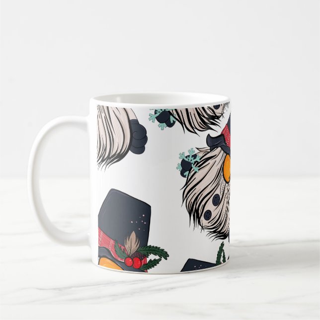 Mug Illustration motif sans faille d'un gnome avec un  (Gauche)