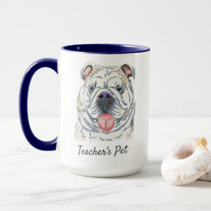 Mug Illustration originale anglaise de Bulldog Funny