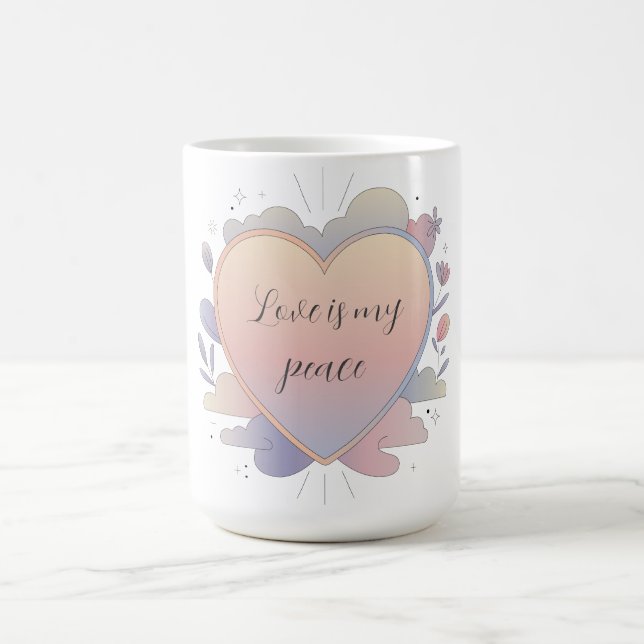 Mug Illustration pastel du cœur (Centre)