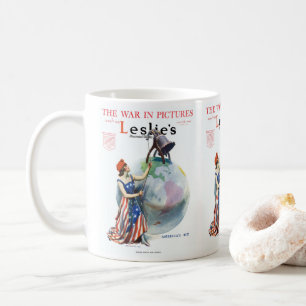 Mug Illustration patriotique vintage de Lady Liberty e