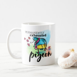 Mug Illustration Permanemment Épuisée D'Oiseau De Pige