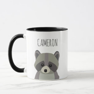 Mug Illustration personnalisée Cute Modern raccoon