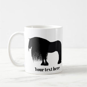 Mug Illustration personnalisée du Cheval friésien mode
