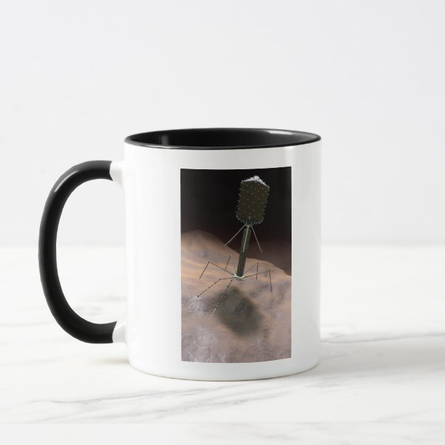 Mug Illustration réaliste de bactériophage (Gauche)