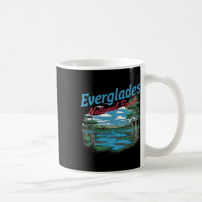 Mug Illustration rétro de randonnée dans le parc natio (Droite)